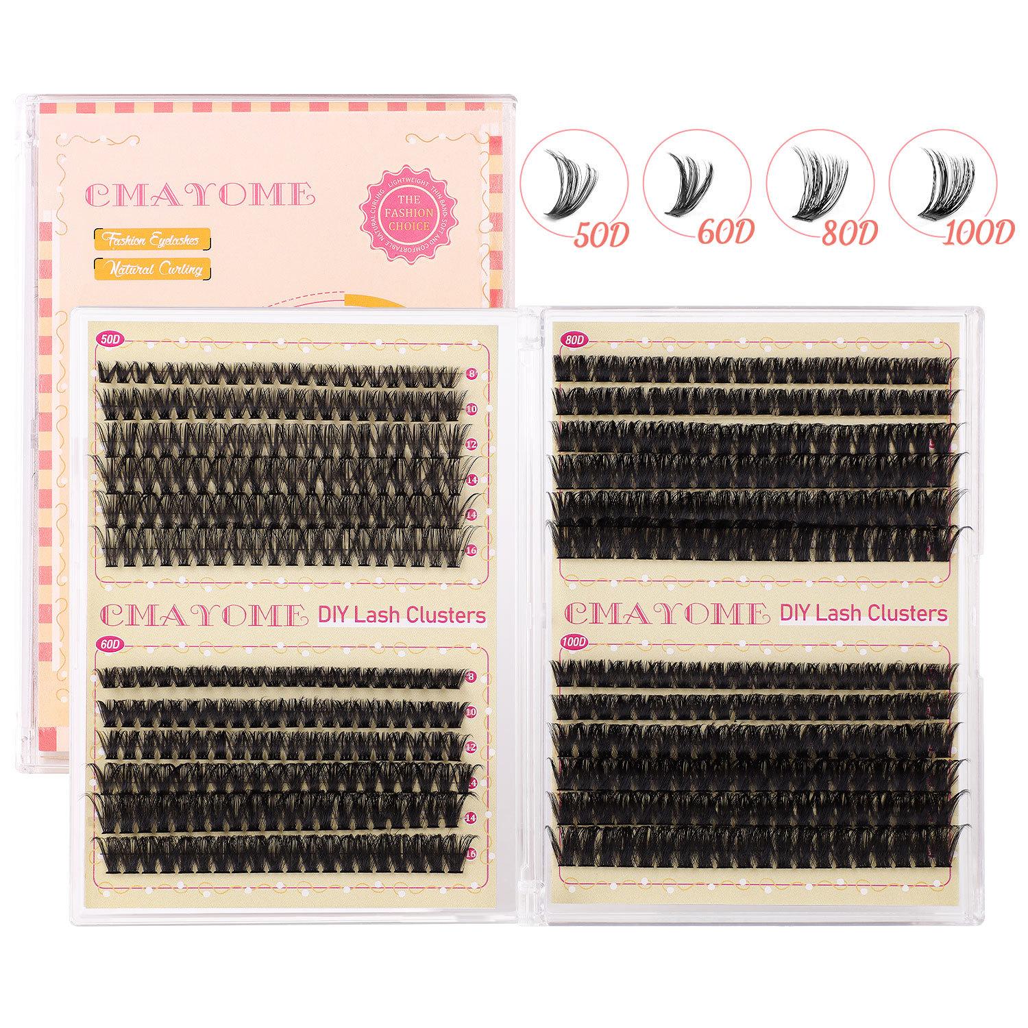 

Набор из 480 пучков накладных ресниц 8-16 мм, сегментированные ресницы D-образного изгиба, густые одиночные пучки