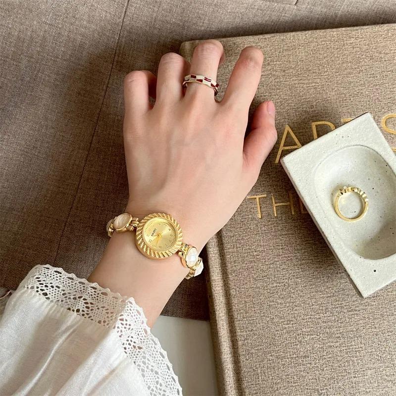 Woman Watch Light Luxury Retro Style Green Stone Bracelet Fashion Quartz Watches Women's Watch Clock Gift Relojes Para Mujer