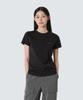 SNOWPEAK APPAREL Quick-Dry Primeflex Women'S Short Sleeve T-Shirt (S26Mwtts21) Black