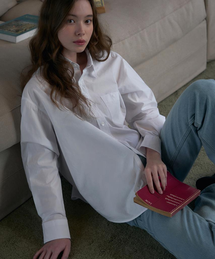Deuloupisumeon Silket Cotton Tie Shirt [White]