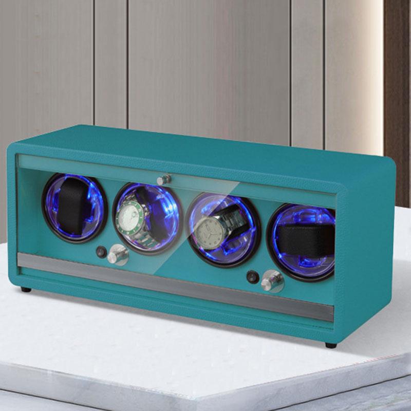 4 Slot Watch Winders Automatic Winding Watch Box Mechanical Wrist Watches Rotator Winding Device Leather Watches Winder