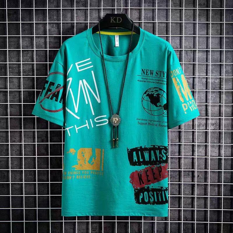 

Men s 2023 Summer Short-Sleeve Loose Round Neck T-Shirt 3XL
