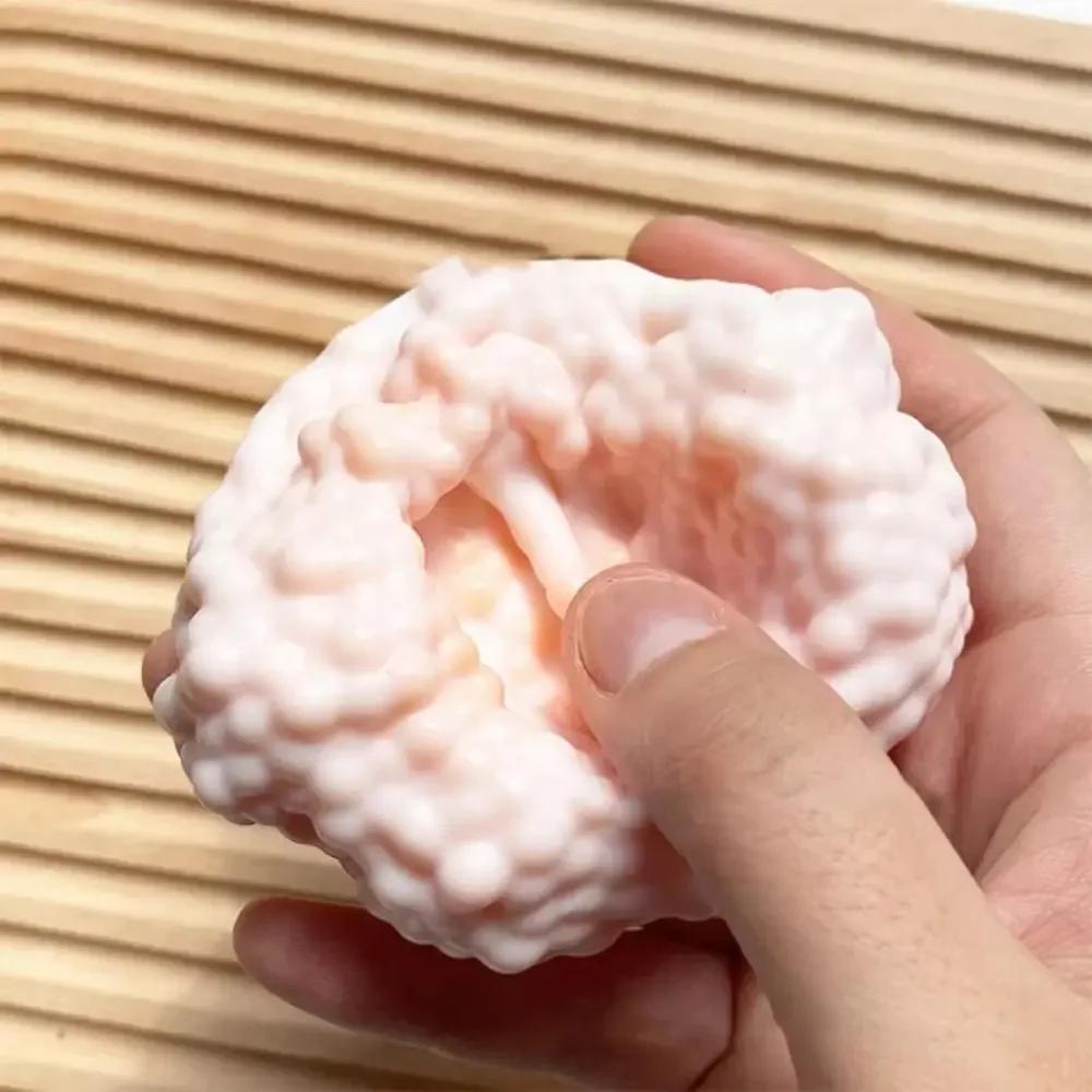Super Soft Feel Squishy Table Toys Ultra-thin Ice Skin Stress Relieving Toy Stress Reliever Sticky Handmade Ball for Kids Teens