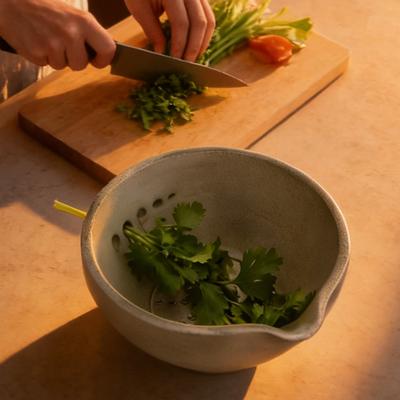 Keramik-Kräuterschälschale, Kräuterblattentferner, Knoblauchschälschale, Mehrzweck-Küchenhelfer zum Zerkleinern von Knoblauch und Ingwer