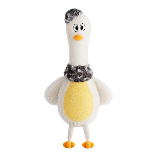 Squeaky Plush Dog Toy Bite-Resistant Chew Toys for Duck Shape Puppies Medium Dogs Interactive Play Toys