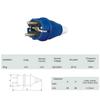 2 Pin 16A Industrial Connector Single Phase EU Standard Plug Waterproof Fitting  Outdoor Equipment