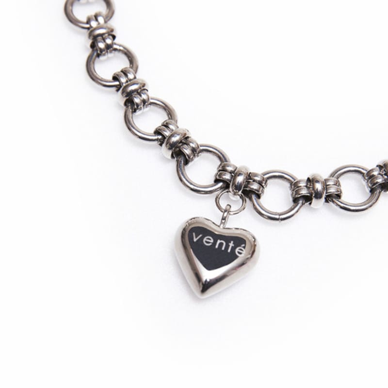 Vente Heart Pendant Bold Chain Bracelet