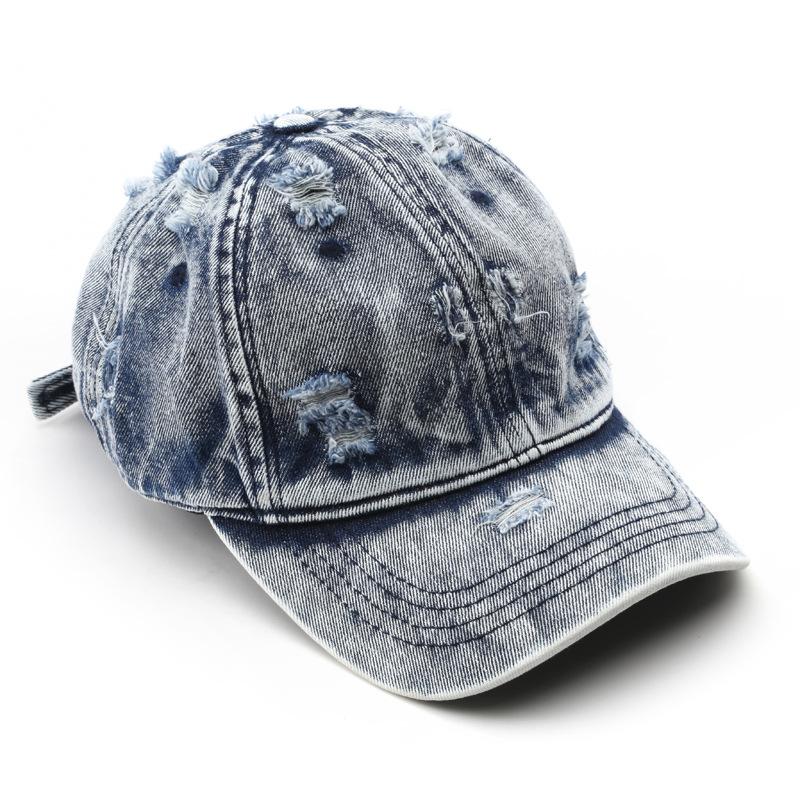 Herr Dam Ins Cowboy Baseballkeps Tvättad Bassänghatt Sliten Jeans Sol Ljus Skärm Bomull 3D Broderi för Strand Affärer