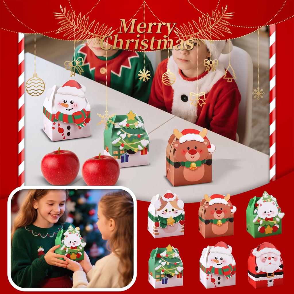 Christmas Cartoon Hand-held Gift Box, Christmas Eve  Packaging Box