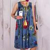 Summer New Loose Print Sleeveless Women's Dress