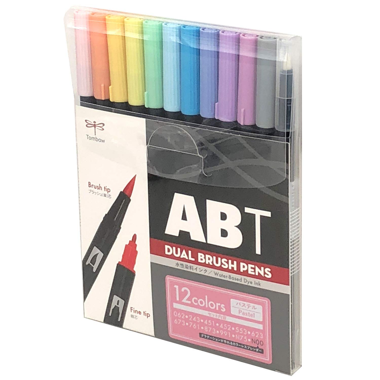 Tombow Dual Brush Pen ABT Set 12-Color (Pastel) AB-T12CPA