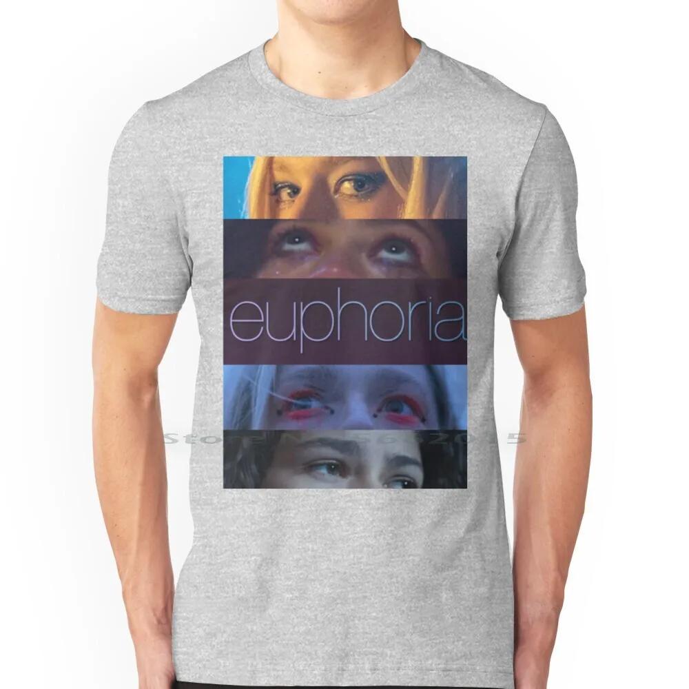 Euphoria T Shirt 100 Cotton Euphoria Eyes Looking Directions Movie Tv Show Cinema Color Zendaya Rue Bennett Hunter Schafer