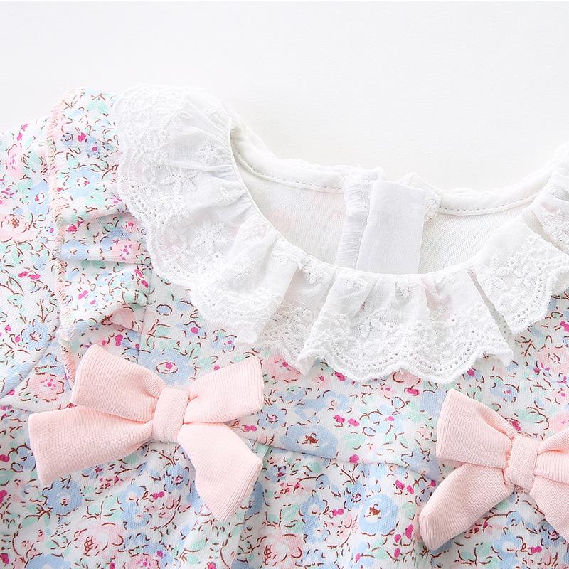 Sweet Floral Two-Piece Set: Baby Girls' Long Sleeve Outfit for Autumn/Spring 2025