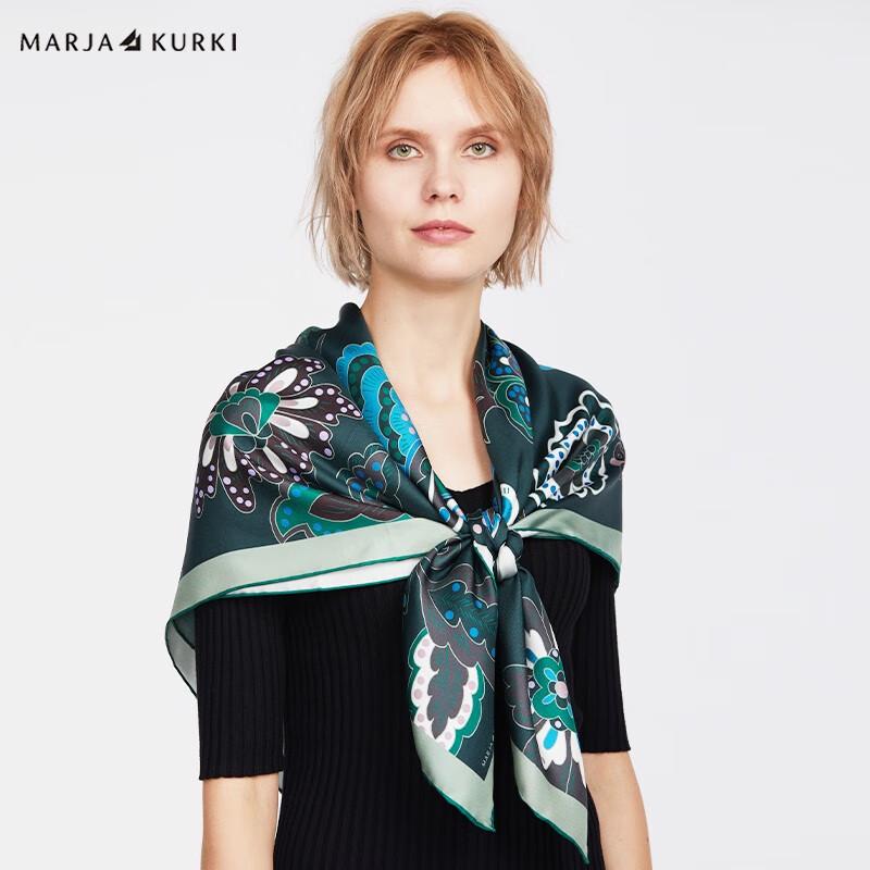 MARJA KURKI Women's Night Garden Double-Sided Silk Scarf