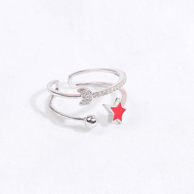 European & American Style Goddess Heart Ring: Exaggerated, Trendy, Non-Fading Diamond-Paved Design for Women