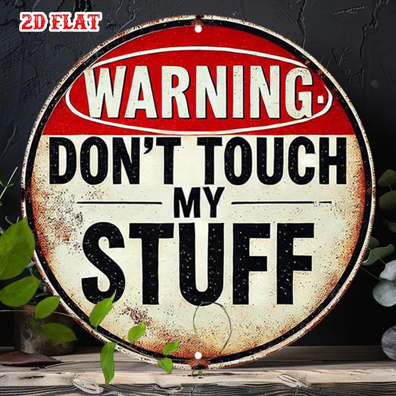 Vintage Warning Sign Metal Tin Sign HighDefinition Metal Tin Sign  Retro D Flat Products Design with Enhanced Depth  Artisti 20x20cm(8x8inch)