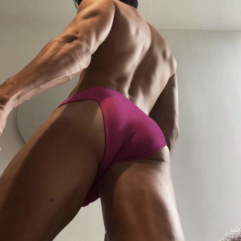 Sexy Men's Briefs Cotton Solid Color Simple Low-Rise Bikini Underwear Men's Thin Comfortable Underpants