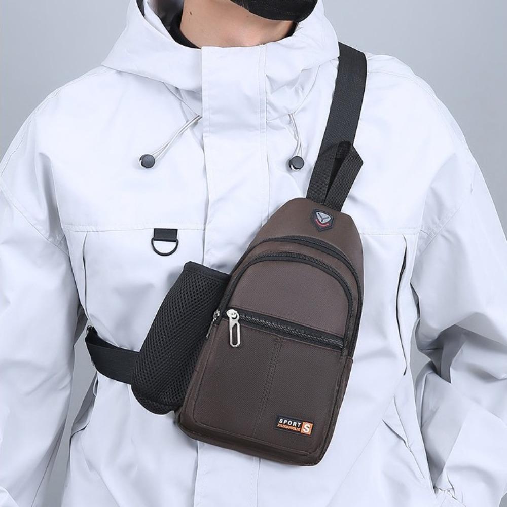 Oxford Cloth Men's Chest Bag Large Capacity Men's Shoulder Bag Portable Sports Chest Bag  Men