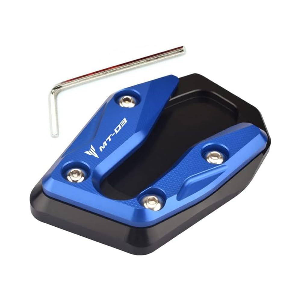 VORILES Für MT03 MT-03 2021 2022 Motorrad CNC Halterung Seitenhalterung Erweiterungsblock Klappbar MT-03 YZFR32021 2022 Zubehör (Blau, MT-03)