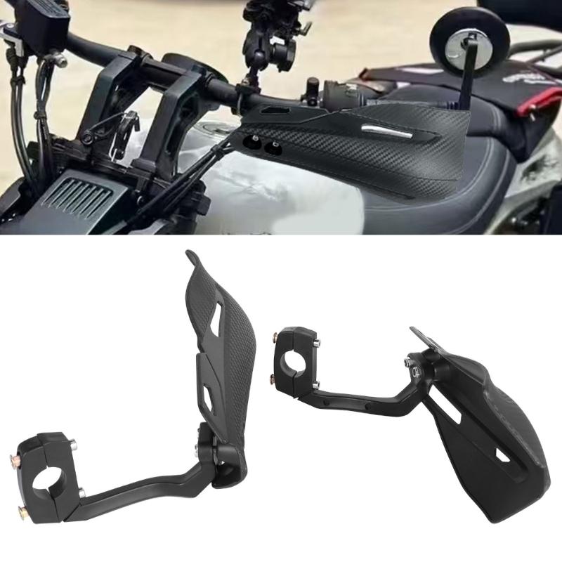Weatherproof Motorcycle Hand Protectors Ergonomic Design Road Bike Handguards Long Ride Comfort Universal Mounting