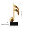 Musical Note Ornament with Ebony Base Elegant Freestanding Tabletop Decor Set