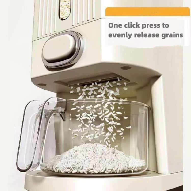 Kitchen Rice and Grains Storage Container with Airtight Lid Moisture Proof Cereal Dispenser Large Capacity Rice Bin