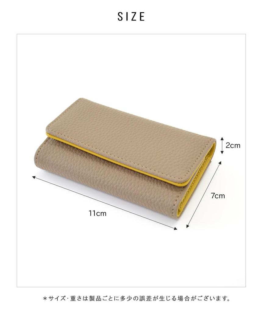 Altro Rose Gray Key Smart Key Key and Card Case, Women's, 4-Ring, Stylish, Compatible, Unisex, Two-Tone Design, Small, Slim, Compact, Thin,