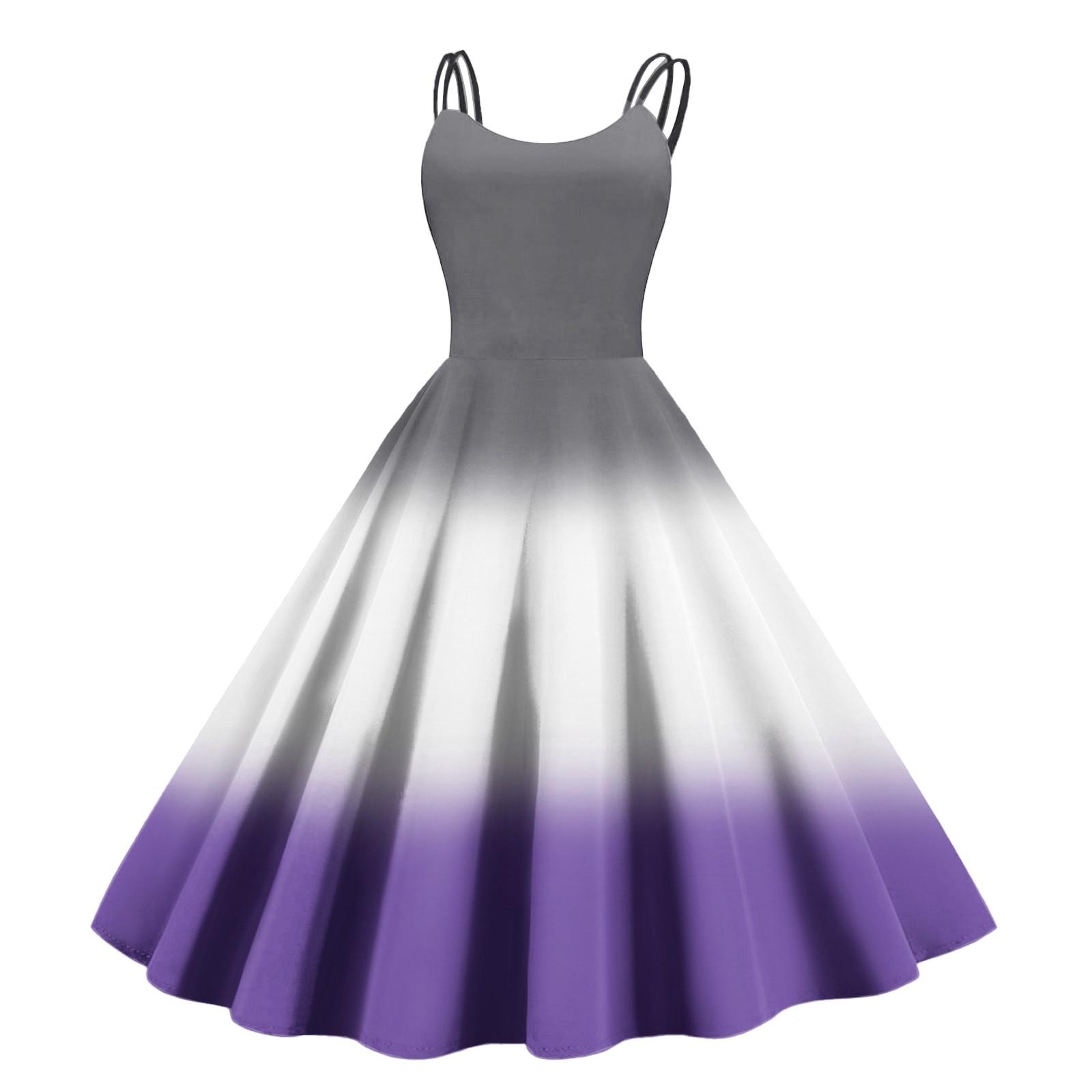 

Женские цветочные, цветные пэчворк, градиентный принт, сексуальные без бретелек панк винтажные платья XXXL фиолетовый