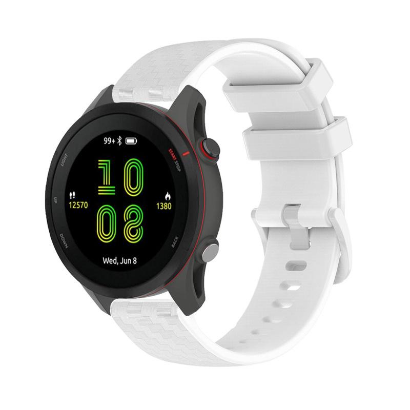 Pasek silikonowy wzór z włókna węglowego kolorowa klamra inteligentny pasek do zegarka 22mm kompatybilny z Garmin