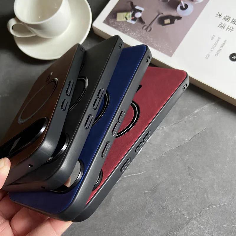 Luxury Business Leather for Magsafe Phone Case for Google Pixel 10 9 8 7 Pro XL 8A 7A Magnetic Wireless Charging Protect Cover