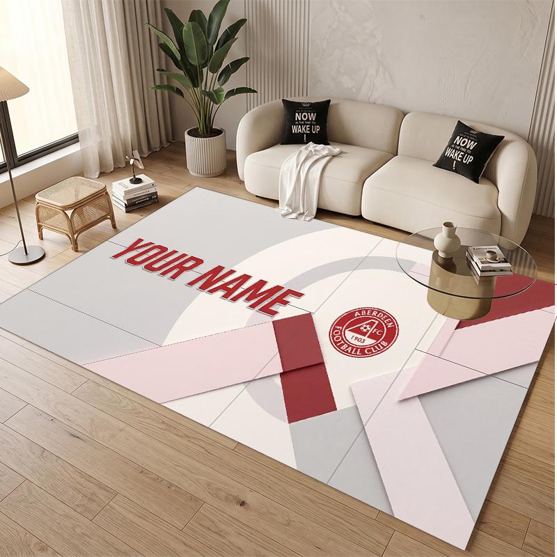Personalized Crystal Velvet Carpet Aberdeen FC Pattern Non Slip Floor Rug