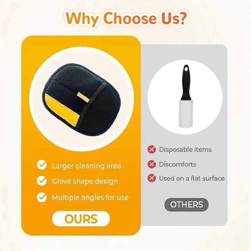 3-Piece Electrostatic Pet Hair Remover Gloves, Reusable Washable Cat Dog Hair Removal for Couch Carpet Clothes