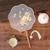 Antique Sle Round Fan Handicrt Dance Costume Qipao Special Ape Suzhou Embroidery F Transparent Double Sided Fan