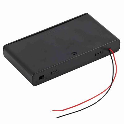 Portabatterie portatile 8 pz AA Scatola portaoggetti per batterie con coperchio e interruttore di alimentazione
