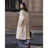 Women's Academy Style Cotton Double-Breasted Long Trench Coat