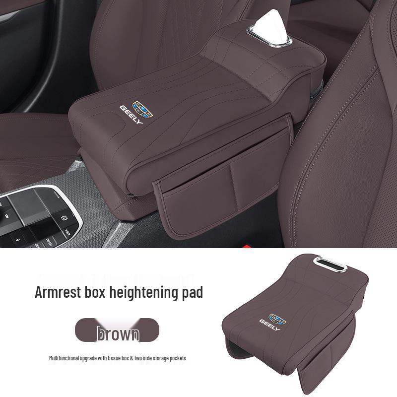 Car Tissue Storage & Armrest Pad for Geely Models: Xingyue L, Xingyuan, Xingrui, Emgrand, Boyue Pro