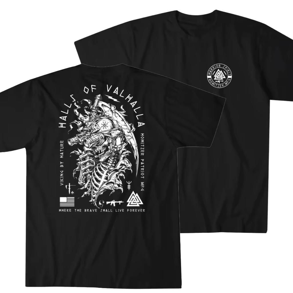 2025 Summer New Warrior Tactical T-shirt Men's Spirit O-neck Short-sleeved Cotton Top Clothing Summer Casual Men's T-shirt