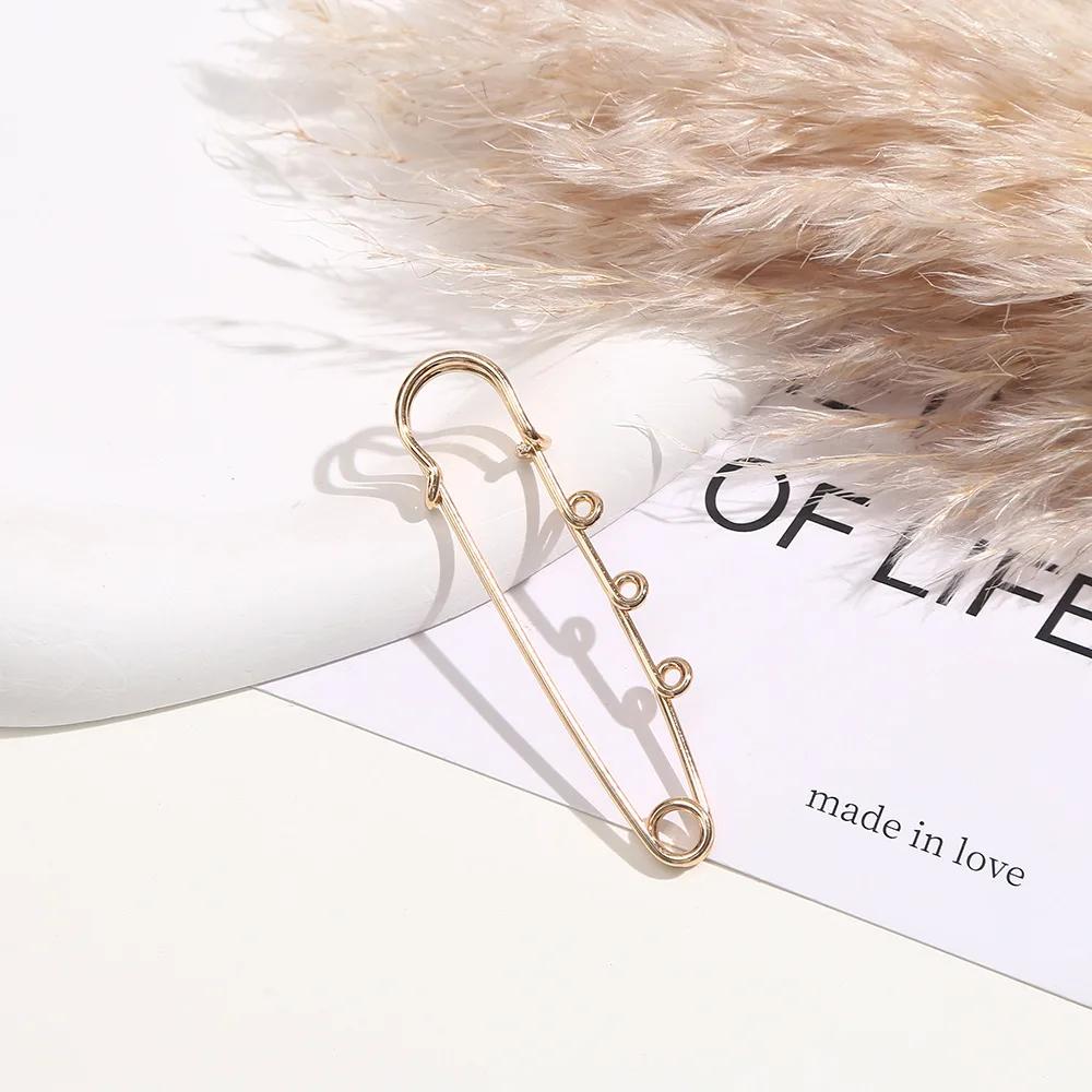 1 Pcs 3 Hole Brooches For Jewelry Making DIY Creative Accessories Women's Handmade Pins And Brooches 64*16 Mm Home Dress Decor