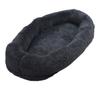 Łóżko dla psa w kształcie okrągłym, miękkie, przytulne, antypoślizgowe, duże legowisko dla dorosłych psów, do spania zimą, ciemnoszare