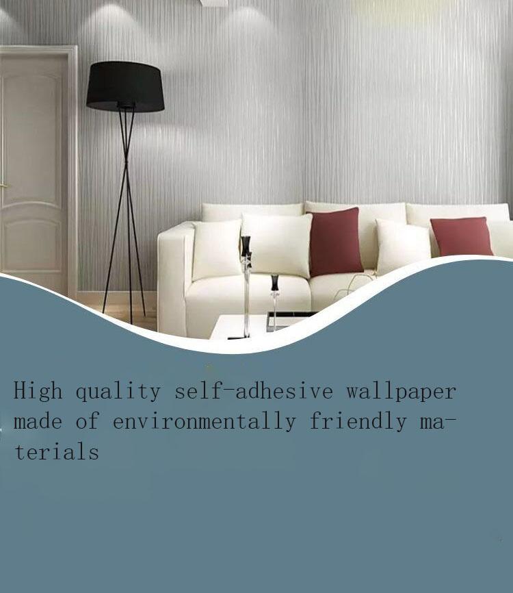 el bedroom living room solid color self-adhesive wallpaper non-woven fabric thick wallpaper stickers TV background wall
