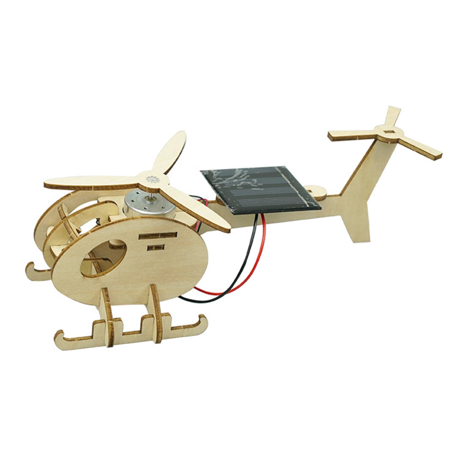 

3D Wooden Puzzle Solar Energy Powered Airplane Model Kit Mechanical Craft Set Educational Toy For Kids & Adults China Mainland