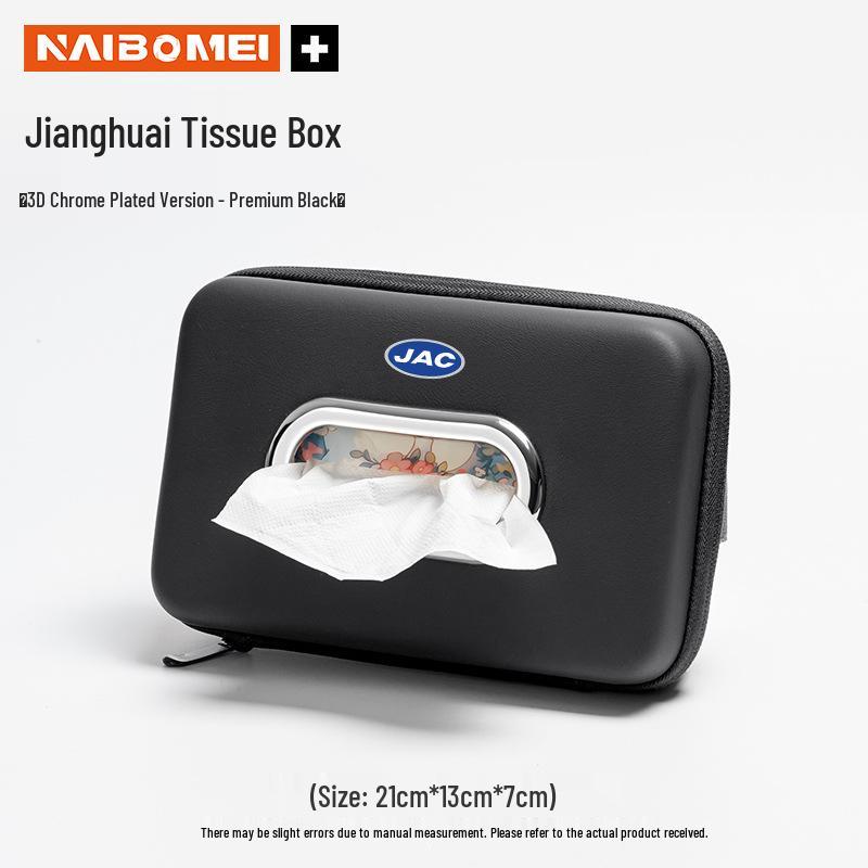 Tissue Box for JAC Car Models: iEV6E, iEV7, iEVA50, A5i, C5, iEV7S - Armrest Pull-out Tissue Pack.