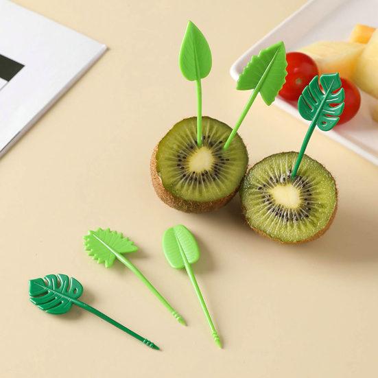5/6/10Pcs Fruit Fork Reusable Cartoon Cute Chick Food Selection Mini Dessert Toothpick Daily Use