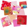 Aupuru Tsumami Zaiku Chirimen Felt Fabric with 14 Solid 10 Pieces Each Flower Fabric, Pre-Cut Fabric, Washers, Scraps, Colors, Colors, Patterns, (Pink