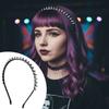 Cosplay Accessories Silver Stud Rivet Headband Metal Punk Style Rivet Spike Headband Gothic Fashion Headband for Women Men