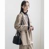 Gratante Genuine Cowhide Leather Cube Commuter 2-Way Bag, Handbag, Women's, Bag, Abb-g0066 (Black)