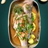 Heat-resistant Fish Serving Plate Stainless Steel Steaming Tray Durable Serving Tray  Cooking