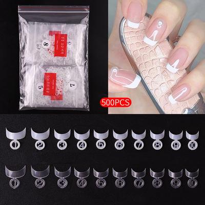 Nagelstück Künstliche Nägel 500 Stück Nagelkunst Halbmondrand Nagelstück Pflaumenblüte Nagelstück