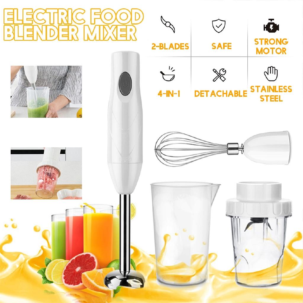 4 In1 Electric Food Blender Mixer Kitchen Detachable Stainless Steel Hand Blender Egg Beater