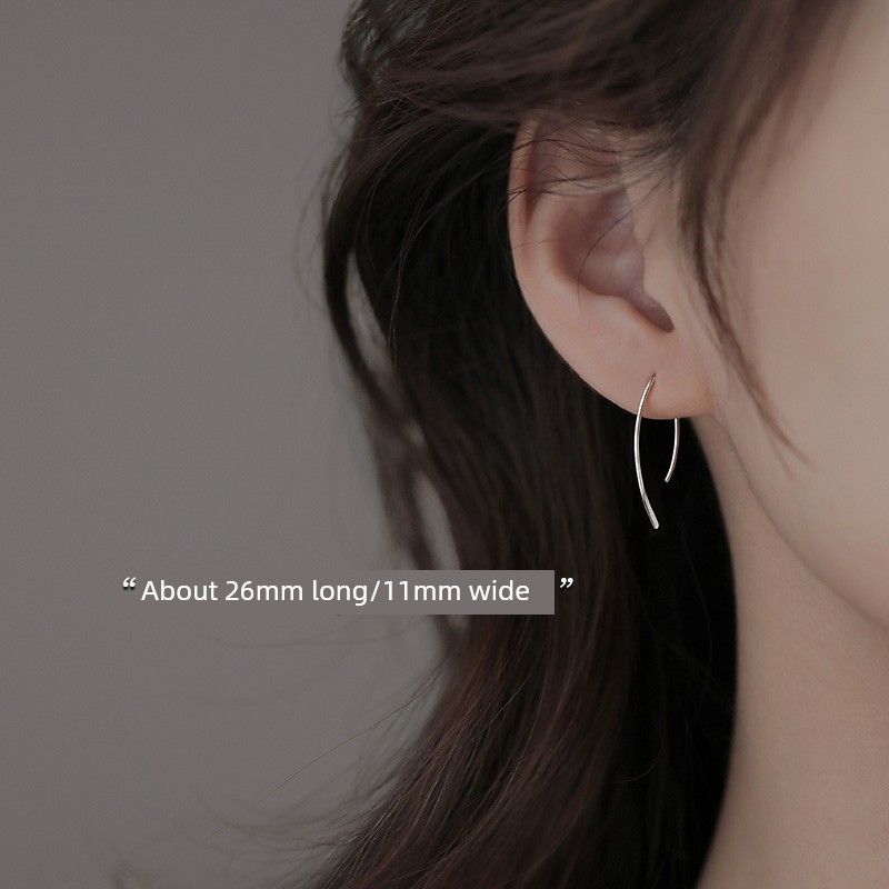 

Xiangnan Sterling Silver Line Best Selling Niche Style Fancy Earrings 999 Silver Line earrings (two price)